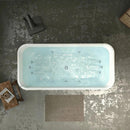 67" Rectangle Linear Acrylic Massage Whirlpool Freestanding Bathtub by HouseOfZazla
