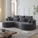 Curved Oversized Sectional Sofa With Extra Deep Seat by HouseOfZazla