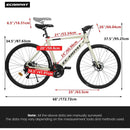 A28320-CREAM 700C Road Bike 21 Speed, Suspension Fork, Disc Brakes, Men's Women's Road Bike