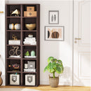 6 Tier Narrow Corner Cube Bookcase Storage, Freestanding Shelf With Open Cubes For Living Room