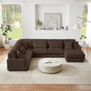 Oversized Sectional Sofa U - Shaped Sofa Couch Modern Sofa Upholstered In Soft With A Chaise Lounge For Living Room by HouseOfZazla