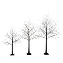 3 Pc Illuminated Halloween Tree with Purple LED Glow