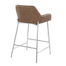 Daniella - Contemporary Fixed Height Counter Stool With Metal Legs (Set of 2) by HouseOfZazla