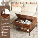 Flip-Top Coffee Table With Storage Lift-Top Design With Hidden Compartment - Black by HouseOfZazla