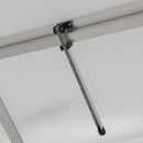 6x8 FT Polycarbonate Greenhouse, Outdoor Walk-in Green House with Vent Window, Hinged Door, Rain Gutter, Heavy-Duty Aluminum Hot House for Backyard Garden