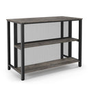 36 Inch 3-Tier Bar Table with Storage Metal Frame Adjustable Foot Pads for Dining Room by LJGDeals