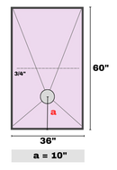 GURU W-S heavy duty shower tray four slopes for square drains