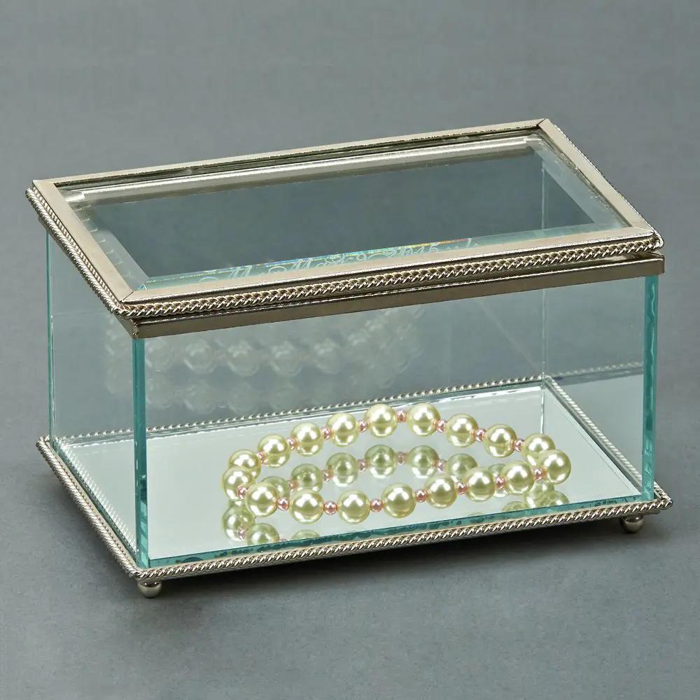 Rectangular Glass Box With Hinged Cover, 5.25", photo 2 of 2