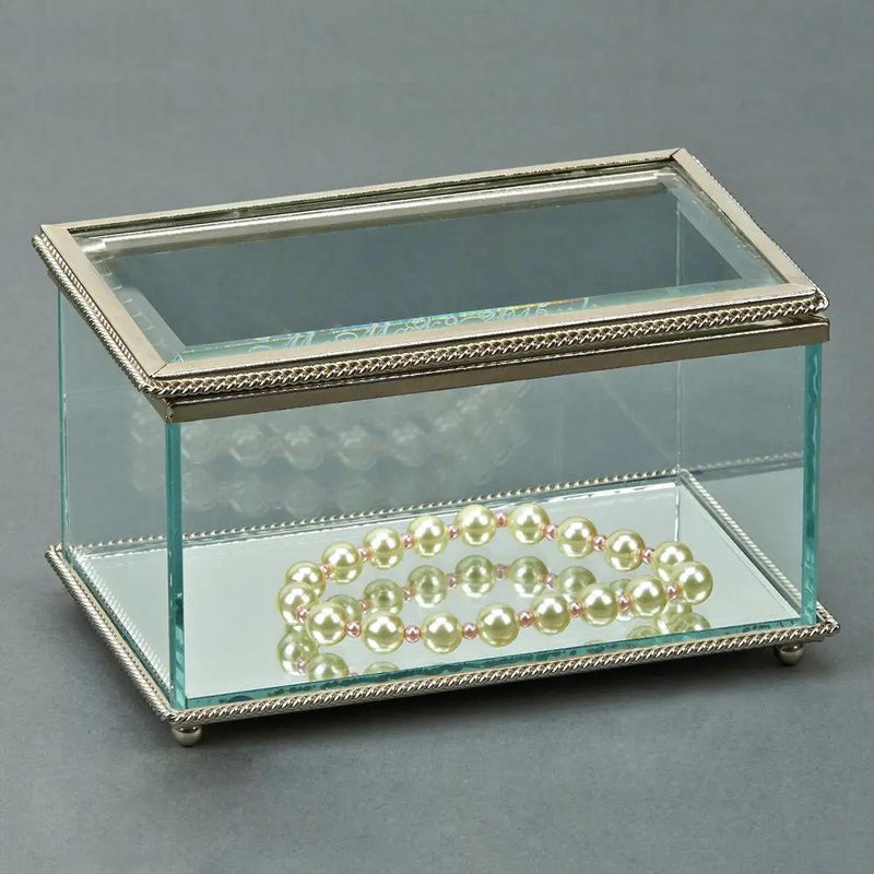 Rectangular Glass Box With Hinged Cover, 5.25", photo 2 of 2