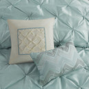 7 Piece Tufted Comforter Set Seafoam California King