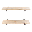 RESTORE Driftwood Tan 24 in. Shelves with Straight Brackets