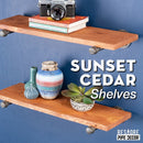 RESTORE Sunset Cedar 24 in. Shelves with Straight Brackets