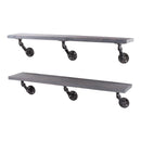 RESTORE Riverstone Grey 36 in. Shelves with Angled Brackets
