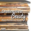 36” Sunset Cedar Live Edge Wood Shelf with L-Shaped Pipe Brackets (2-Pack)