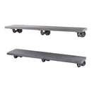 RESTORE Riverstone Grey 36 in. Shelves with L-Shaped Brackets