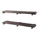 RESTORE Boulder Black 36 in. Shelves with Straight Brackets
