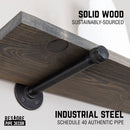 RESTORE Boulder Black 36 in. Shelves with Noir Pre-finished Straight Brackets