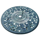 Cast Aluminum Metal Antique Green 3 Piece Patio Rose Bistro Set