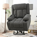 Power Lift Recliner Chair With Extended Footrest, Remote Control, Cup Holders, And Side Pockets by HouseOfZazla