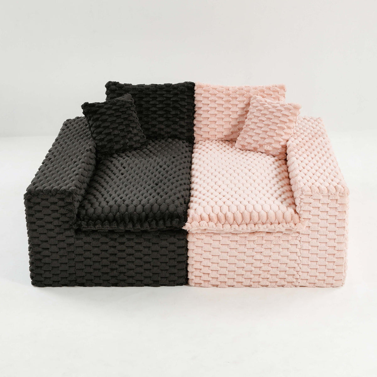 Multifunctional Sofa Pink Black, Fits 4 People, photo 25 of 40