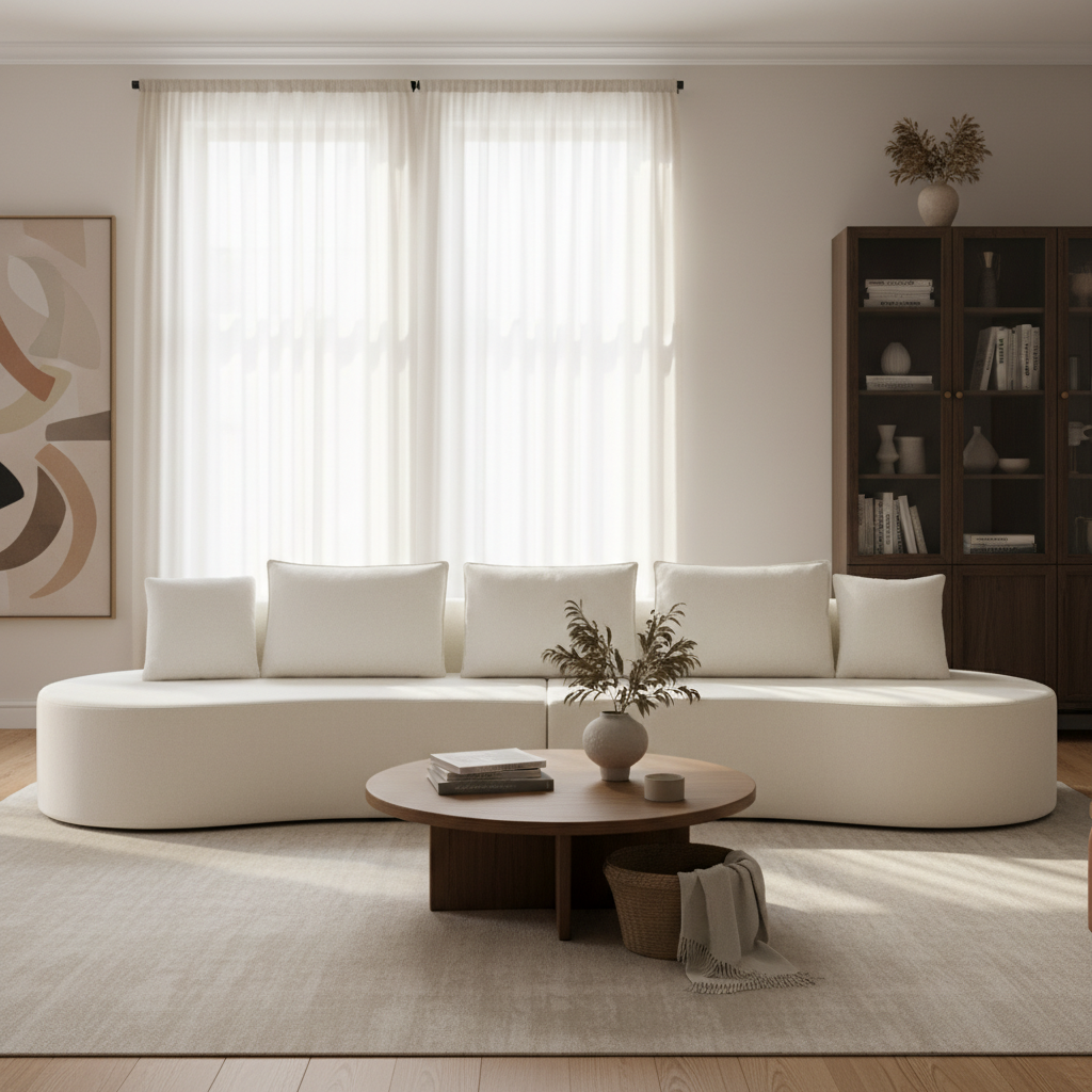 138.6" Modern Curved Modular Sectional Sofa, photo 4 of 10