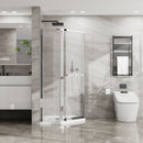 Durable Hardware Neo Angle Frameless Shower Door With Acrylic Base Combo by HouseOfZazla
