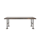 RESTORE Boulder Black Solid Live Edge Wood Accent Bench