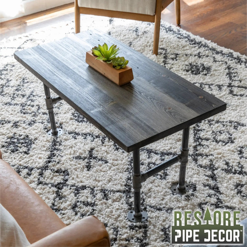 RESTORE Boulder Black Solid Wood Coffee Table, photo 2 of 10