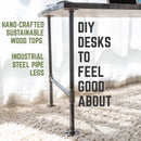 RESTORE Boulder Black Solid Wood Office Desk