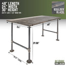 RESTORE Boulder Black Solid Wood Office Desk