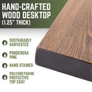 RESTORE Trail Brown Solid Wood Office Desk