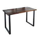 Skyline Boulder Black Solid Wood Desk with 28 in. Landscape Legs by PIPE DECOR