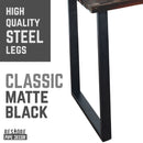 Skyline Boulder Black Solid Wood Desk with 28 in. Landscape Legs by PIPE DECOR