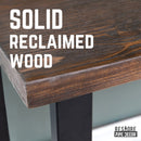 Skyline Boulder Black Solid Wood Desk with 28 in. Landscape Legs by PIPE DECOR