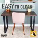 Skyline Boulder Black Solid Wood Desk with 28 in. Landscape Legs by PIPE DECOR