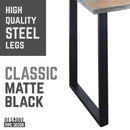 Skyline Riverstone Grey Solid Wood Desk with 28 in. Landscape Legs by PIPE DECOR
