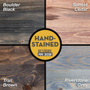 Skyline Sunset Cedar Solid Wood Desk with 28 in. Landscape Legs