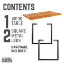 Skyline Sunset Cedar Solid Wood Desk with 28 in. Landscape Legs