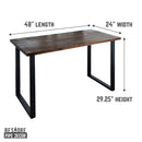 Skyline Trail Brown Solid Wood Desk with 28 in. Landscape Legs