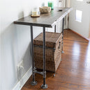 RESTORE Trail Brown Solid Live Edge Wood Console Table