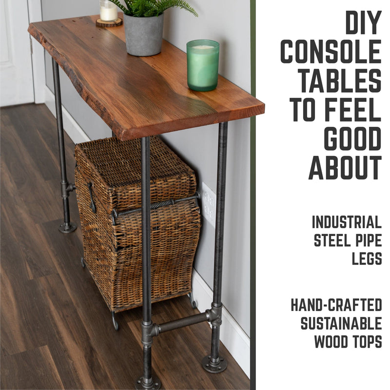 RESTORE Sunset Cedar Solid Live Edge Wood Console Table, photo 6 of 10