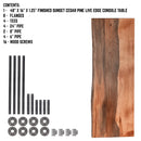 RESTORE Sunset Cedar Solid Live Edge Wood Console Table