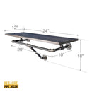 24 in. Wall Mounted Clothing Rack with Wood Shelf, Boulder Black