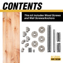 24 in. Wall Mounted Clothing Rack with Wood Shelf, Sunset Cedar