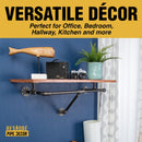 24 in. Wall Mounted Clothing Rack with Wood Shelf, Sunset Cedar