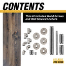 36 in. Wall Mounted Clothing Rack with Wood Shelf, Boulder Black