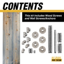 36 in. Wall Mounted Clothing Rack with Wood Shelf, Riverstone Grey