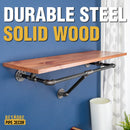 36 in. Wall Mounted Clothing Rack with Wood Shelf, Sunset Cedar