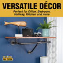 36 in. Wall Mounted Clothing Rack with Wood Shelf, Sunset Cedar