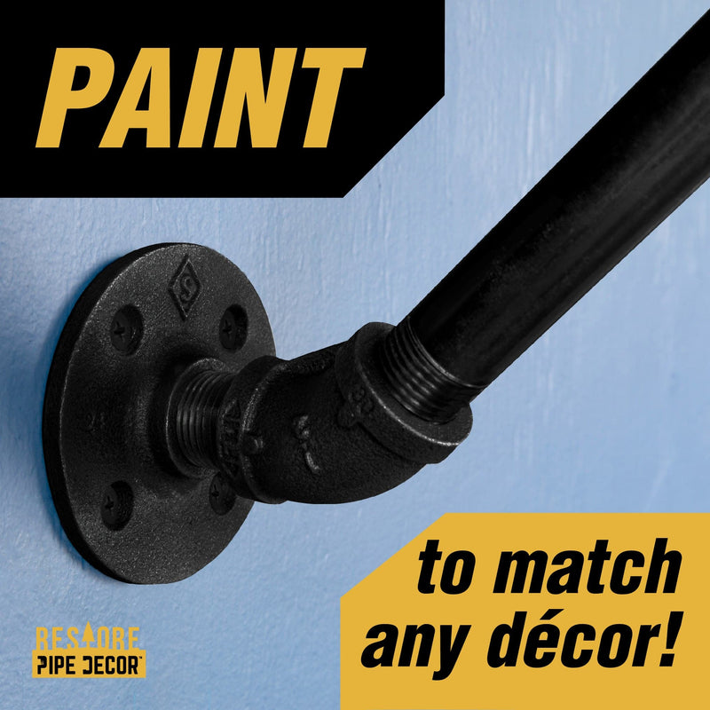 36 in. Wall Mounted Clothing Rack with Wood Shelf, Trail Brown